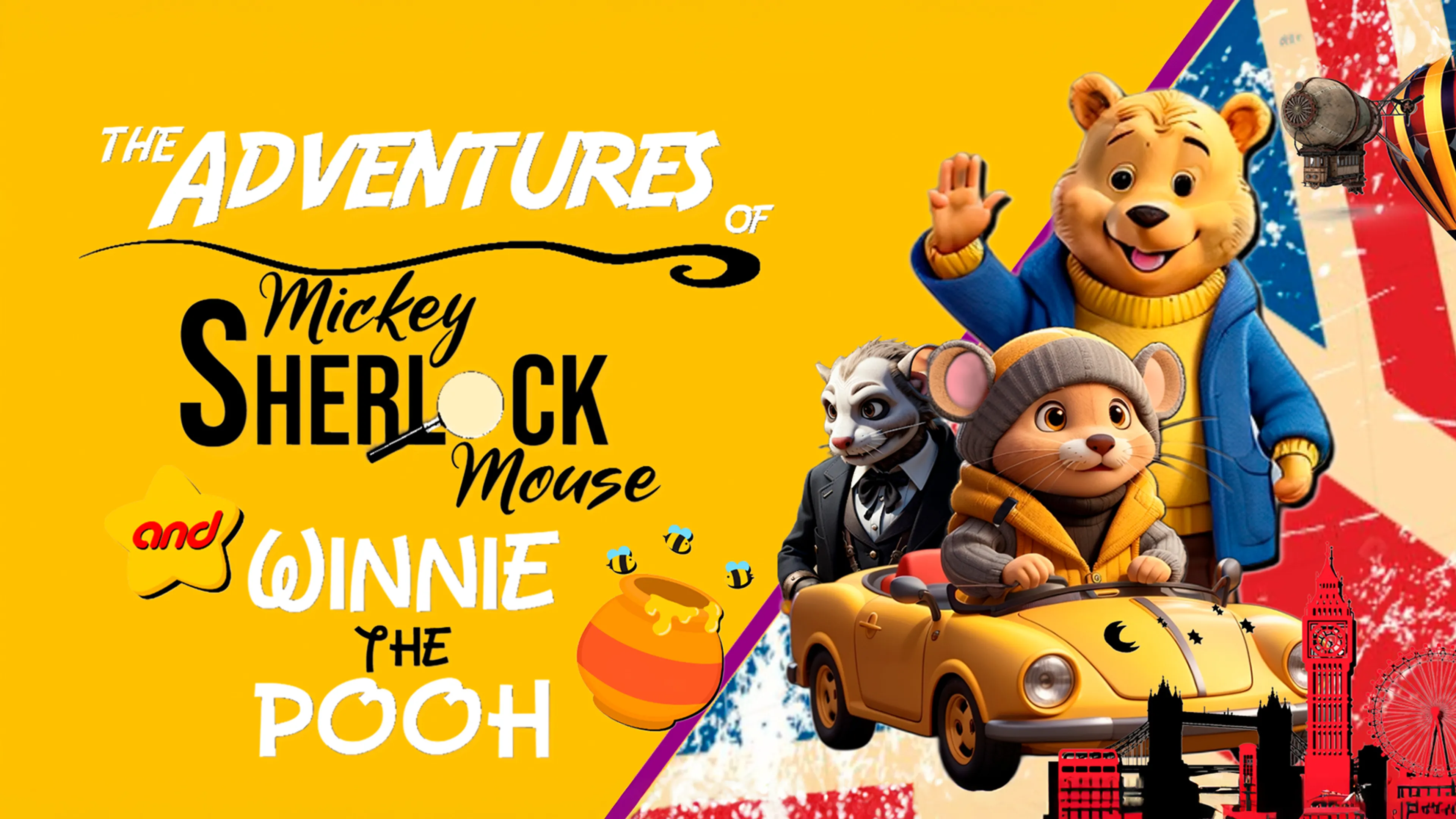 Adventures of Mickey Sherlock Mouse and Winnie the Pooh poster